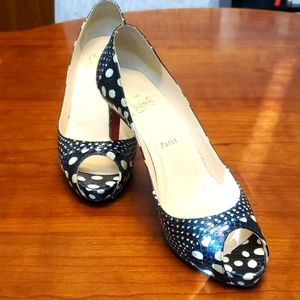 Authentic Louboutin peep toe